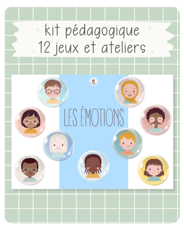Kit pédagogique 12 jeux et ateliers - Les émotions