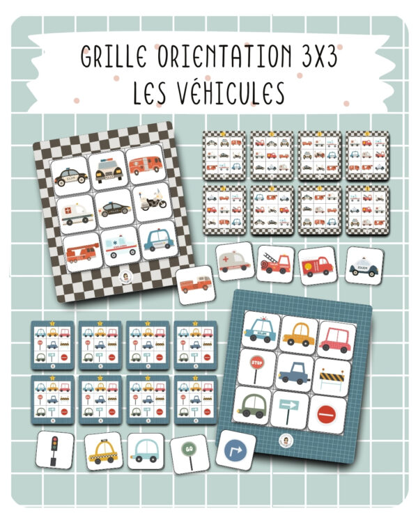 10. Grille d’orientation 3x3 – Les véhicules