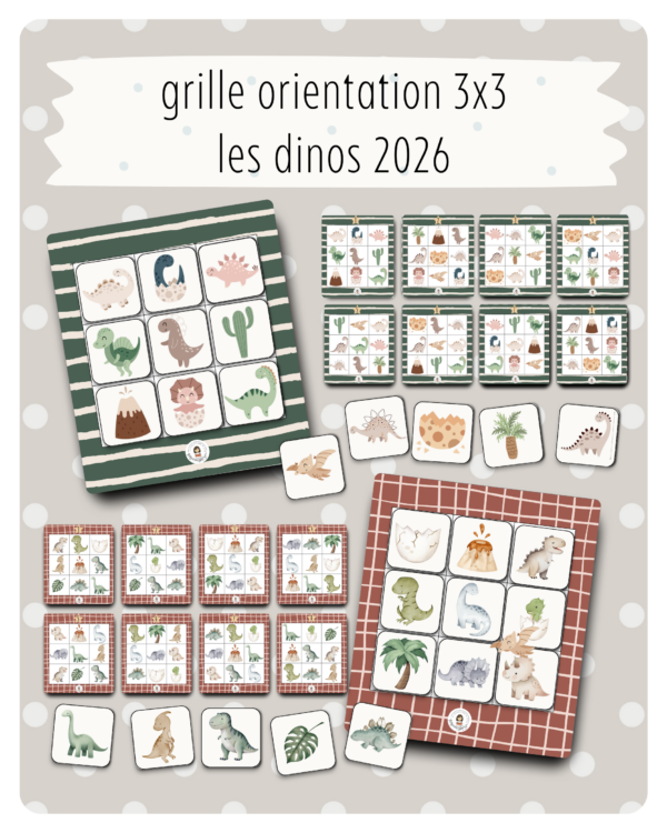 10. Grille d’orientation 3x3 – Les dinos 2026