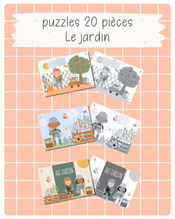 11. puzzles – Au jardin (printemps)