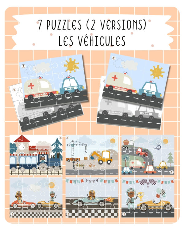 11. puzzles – Les véhicules