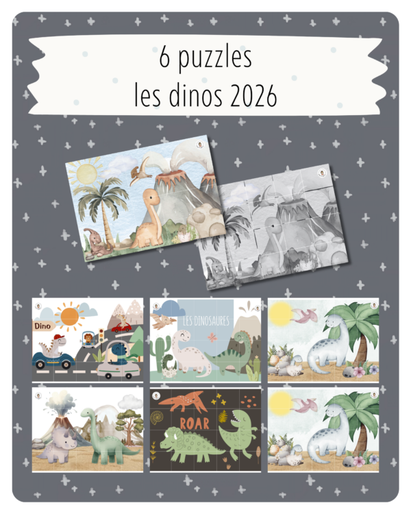 11. 6 puzzles – Les dinos 2026