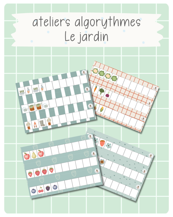 12. algorithmes – Au jardin (printemps)