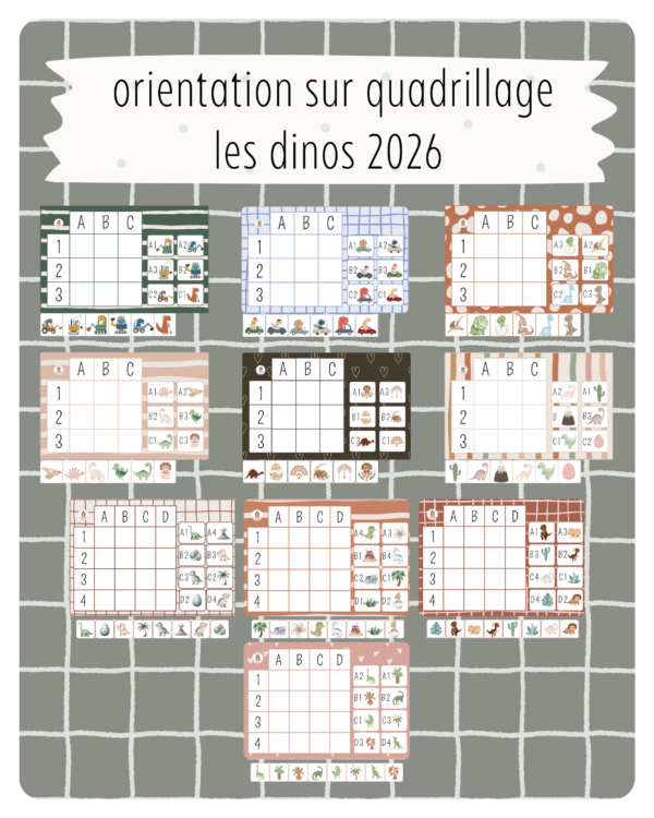 13. Orientation sur quadrillage – Les dinos 2026