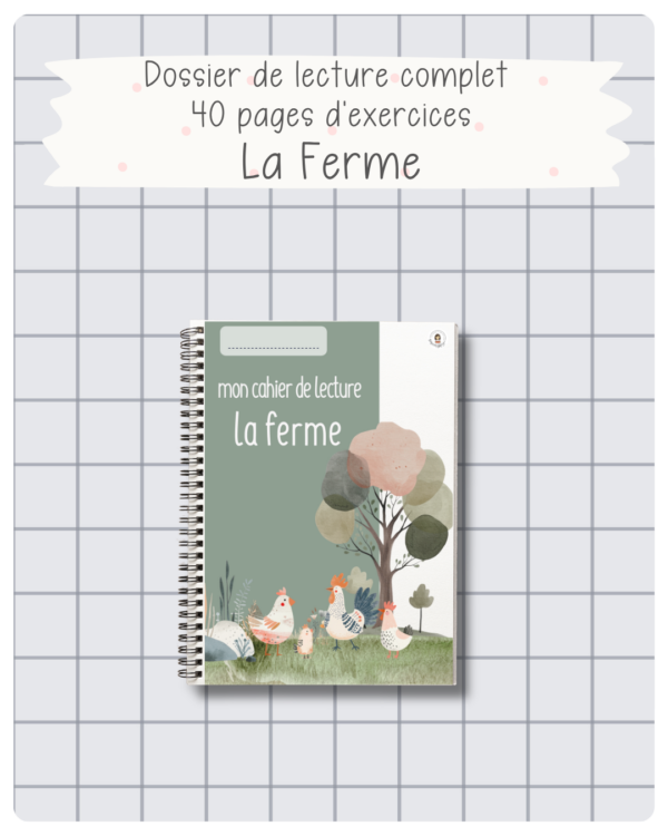 62. Titre + Dos Cahier de Lecture — La Ferme