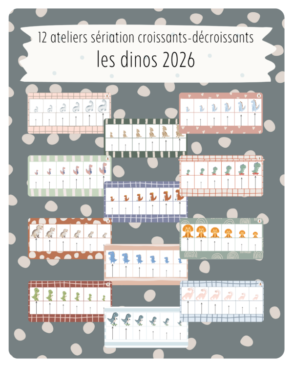 14. 12 ateliers de sériation – Croissants & décroissants