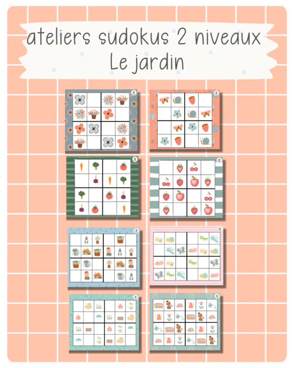 15. sudokus – Au jardin (printemps)