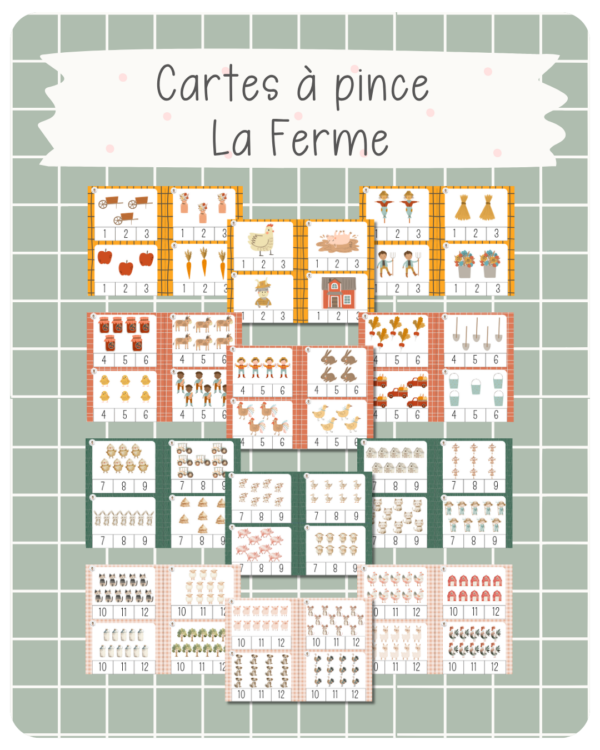 5. cartes à pinces – La ferme