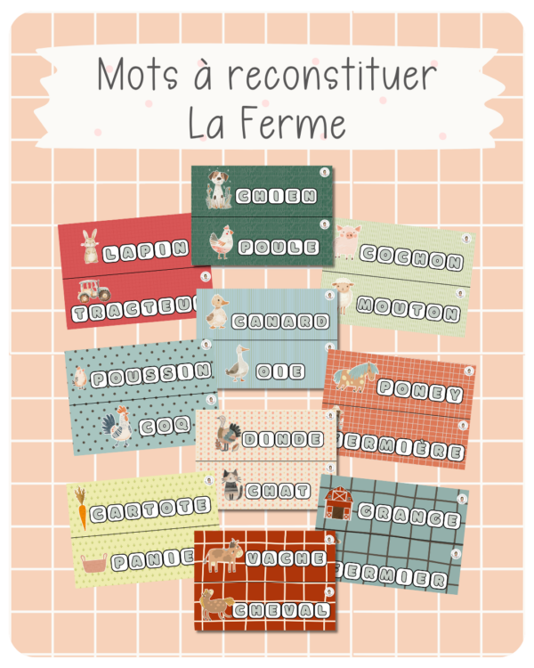 7. Mots à reconstituer – La Ferme