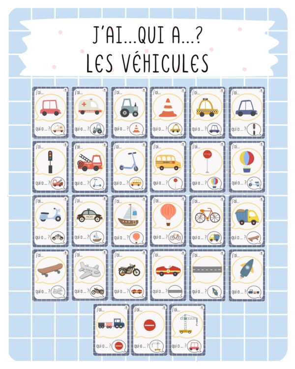 29. J'ai... Qui a... ? — Les véhicules