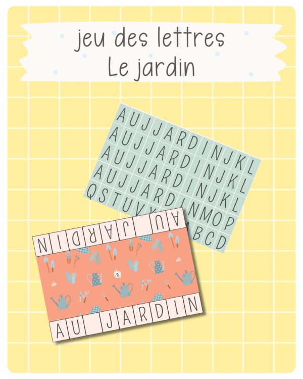 30. Jeu des lettres — Au jardin (printemps)
