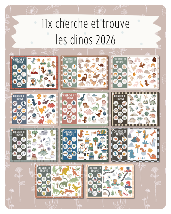 24. 11 cherche et trouve — Les dinos 2026