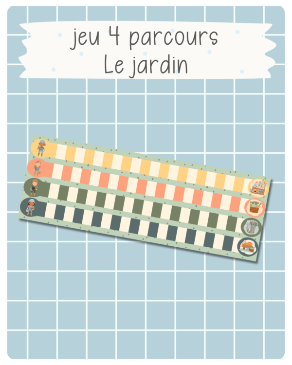 33. Jeu de plateau 4 parcours — Au jardin (printemps)