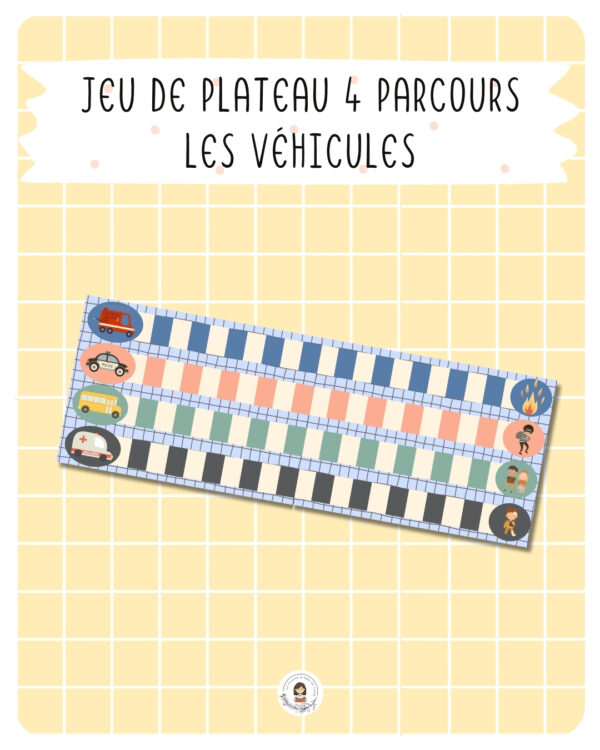33. Jeu de plateau 4 parcours — Les véhicules