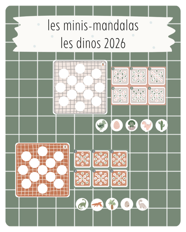 25. Les minis-mandalas — Les dinos 2026