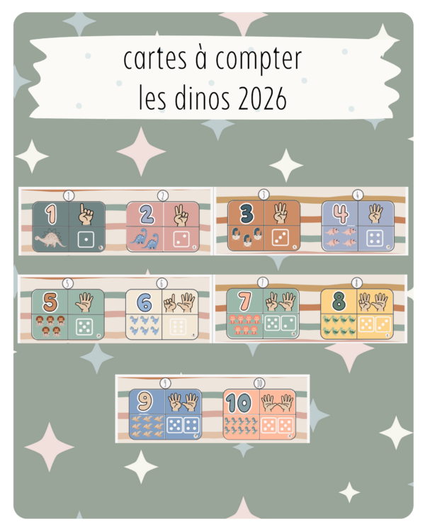 2. Cartes à compter – Les dinos 2026