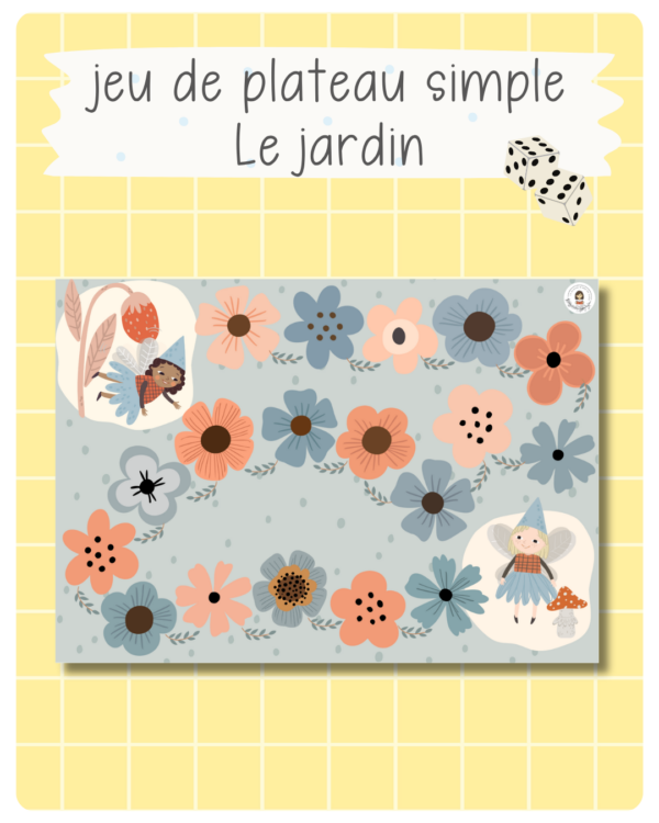 46. jeu de plateau simple - Au jardin (printemps)