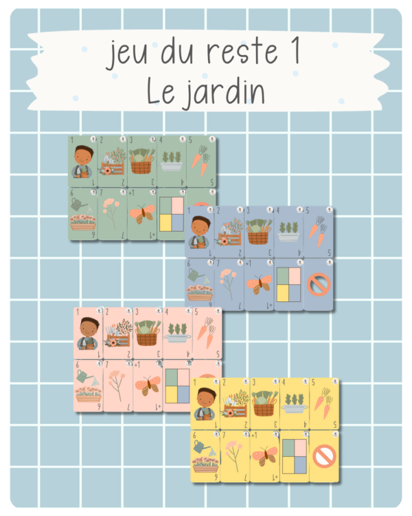 40. jeu du "reste 1" - Au jardin (printemps)
