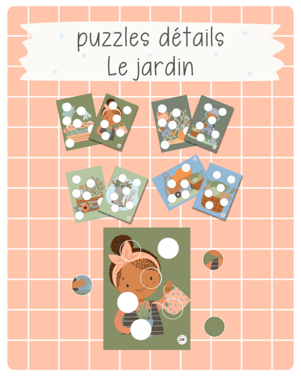 23. puzzles détails — Au jardin (printemps)