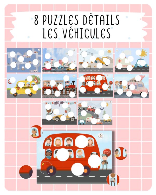 23. puzzles détails — Les véhicules