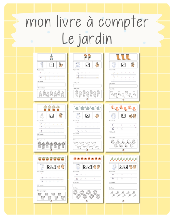 42. livre à compter - Au jardin (printemps)