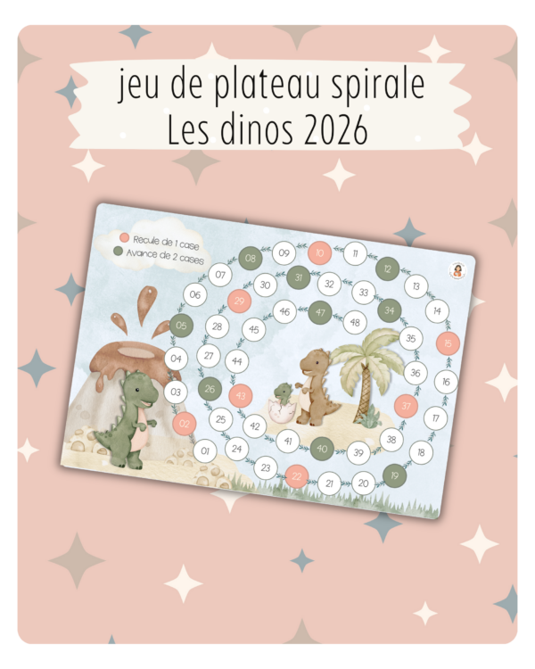 35. Jeu de plateau spirale — Les dinos 2026