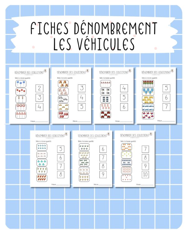 44. fichiers dénombrer des collections - les véhicules