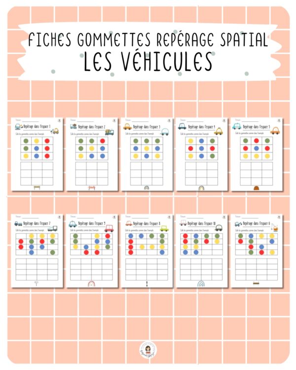 45. fichiers gommettes - les véhicules