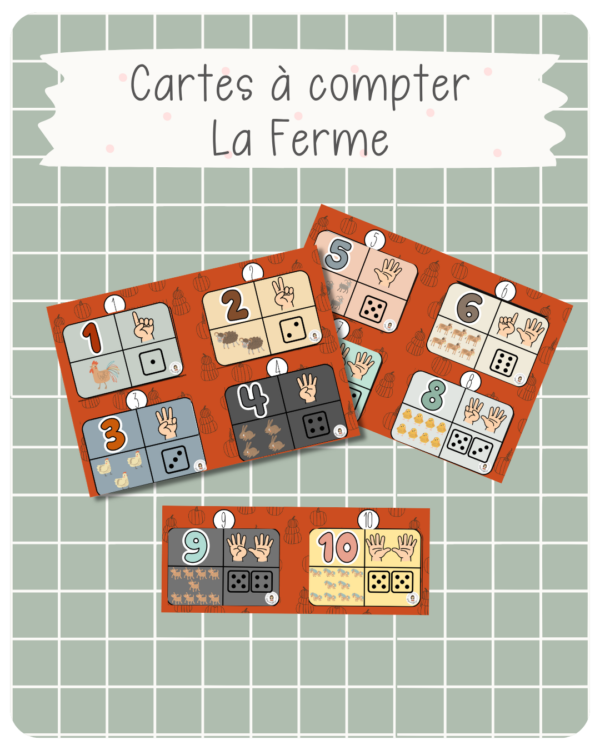 2.  Cartes à compter – La ferme
