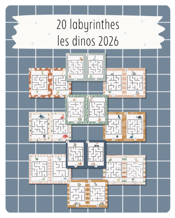 3. 20 labyrinthes – Les dinos 2026
