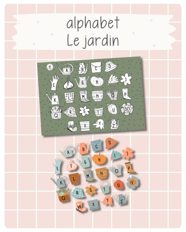 4.  Alphabet – Au jardin (printemps)