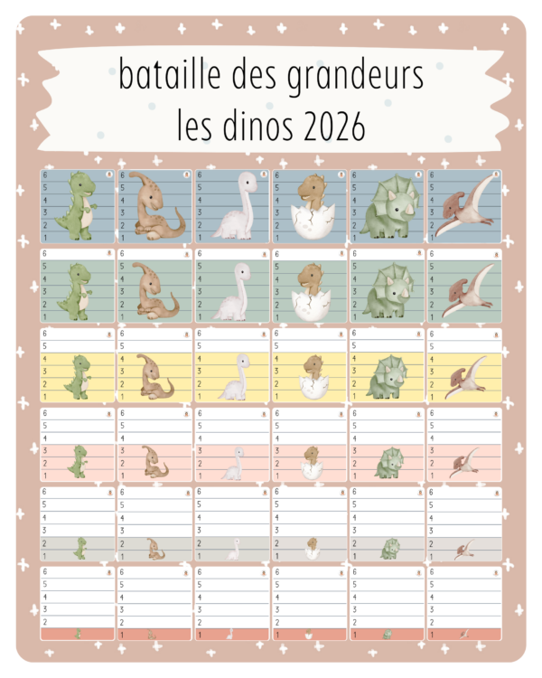 39. jeu de bataille - Les dinos 2026