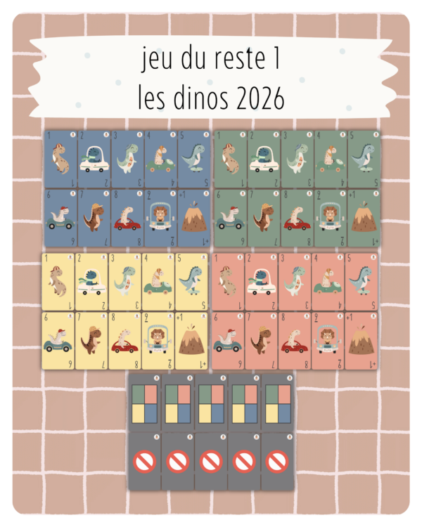 40. jeu du "reste 1" - les dinos 2026