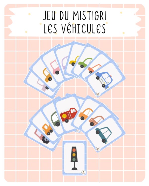 36. Jeu du Mistigri - les véhicules