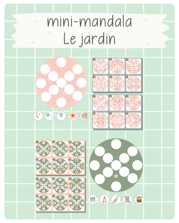 25. Les minis-mandalas — Au jardin (printemps)