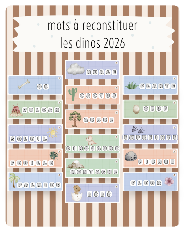7. Mots à reconstituer – Les dinos 2026