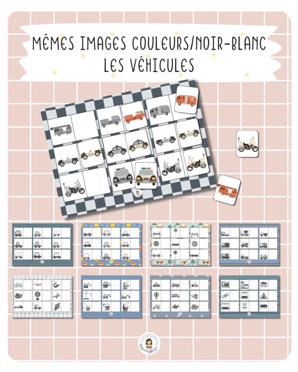 9. Mêmes images couleurs / noir-blanc – Les véhicules